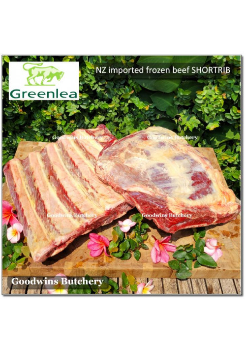 Beef rib shortrib frozen New Zealand GREENLEA SHORT RIB 5ribs weight vary 3.0-4.5 kg/slab (price/kg)